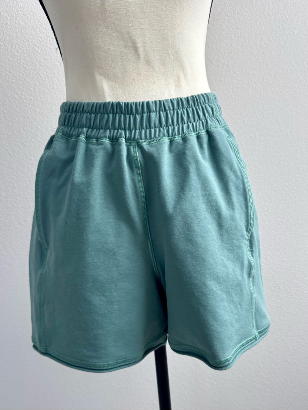 lululemon athletica Seafoam Elastic-Waist Athletic Shorts